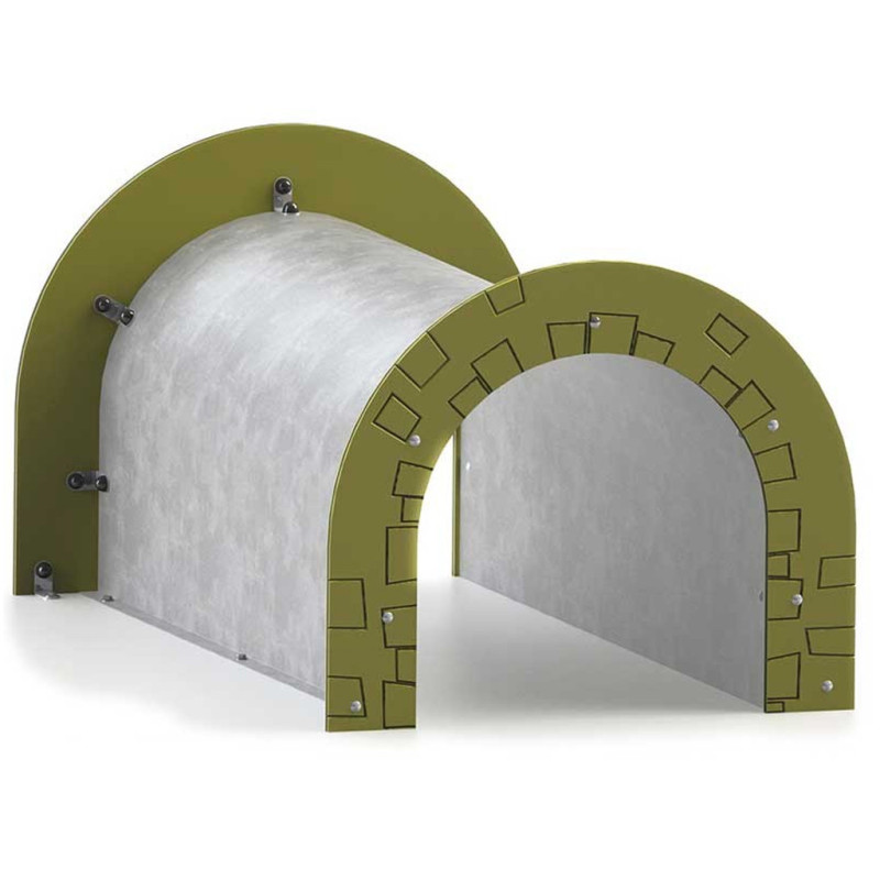 Túnel Circuito Agility Perros Chapa Galvanizada 153x91x76 cm