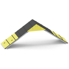 Verzinkte Hunde-Agility-Brücke 253x64x90 cm | Hindernisparcours für Hundetraining