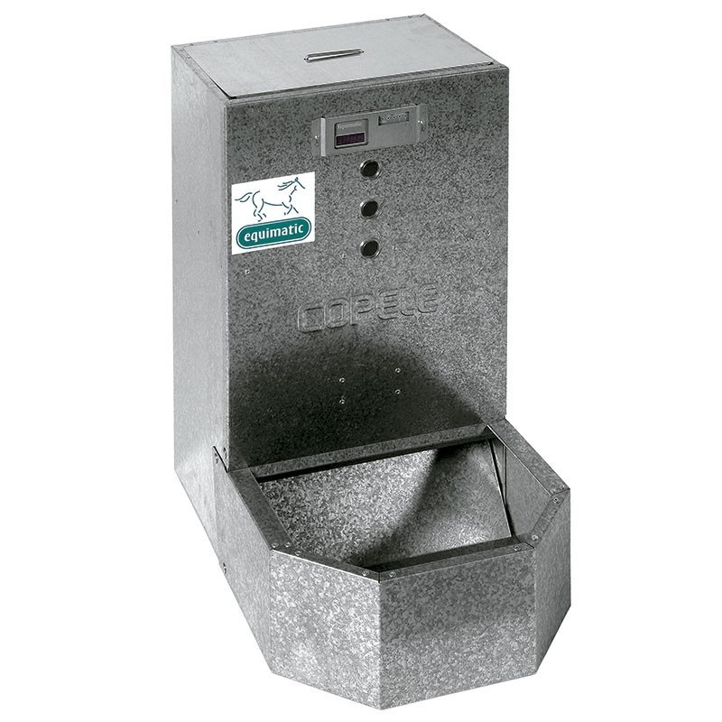 Comedero Automático Caballos 75 L Tolva Galvanizada 50x70x87 cm | Alimentador Caballo Box Ganadería