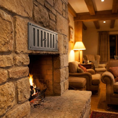 Griglia di ventilazione in ghisa per installazione ad incasso 17,5x7,5 cm | Griglia decorativa regolabile per caminetti e ventil