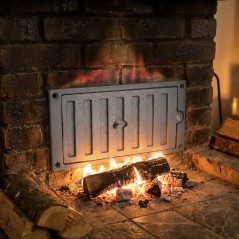 Rejilla de Ventilación de Hierro Fundido para Encastrar 22x11 cm | Rejilla Decorativa Regulable para Chimeneas y Ventilación