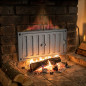 Grelha de ventilação em ferro fundido para instalação embutida, 22x11 cm | Grelha decorativa ajustável para lareiras e ventilaçã