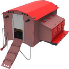 Mobiler Hühnerstall mit 7-Liter-Wassertank, 150 x 130 x 114 cm | Kapazität für 10-20 Legehennen