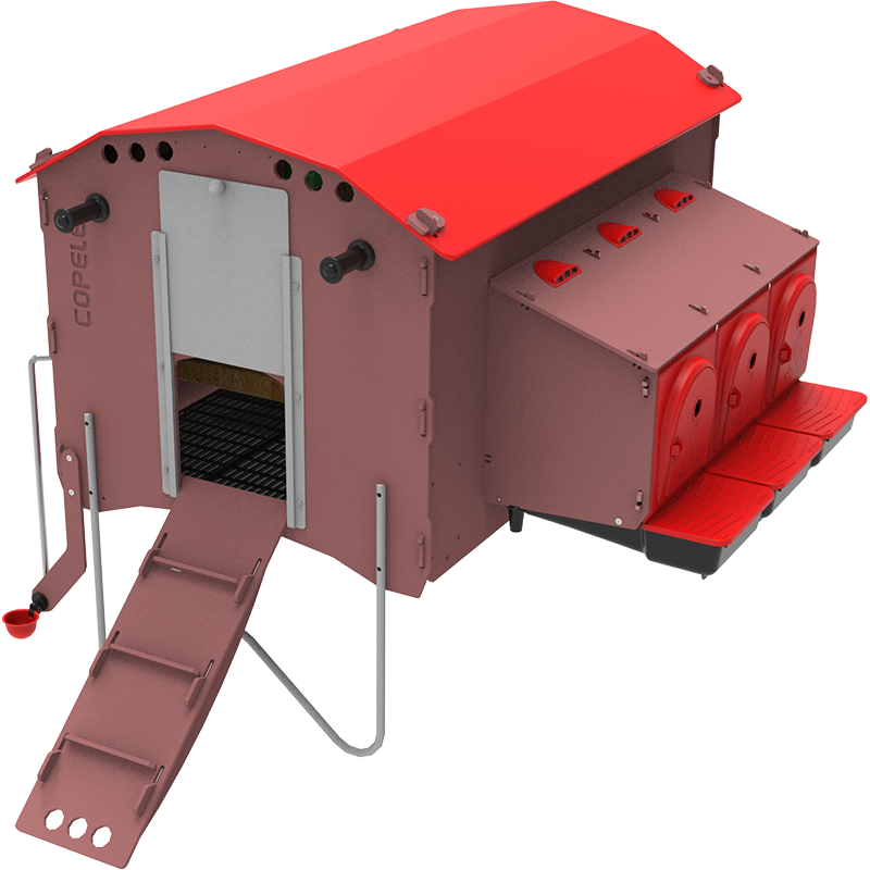 Mobiler Hühnerstall mit 7-Liter-Wassertank, 150 x 130 x 114 cm | Kapazität für 10-20 Legehennen