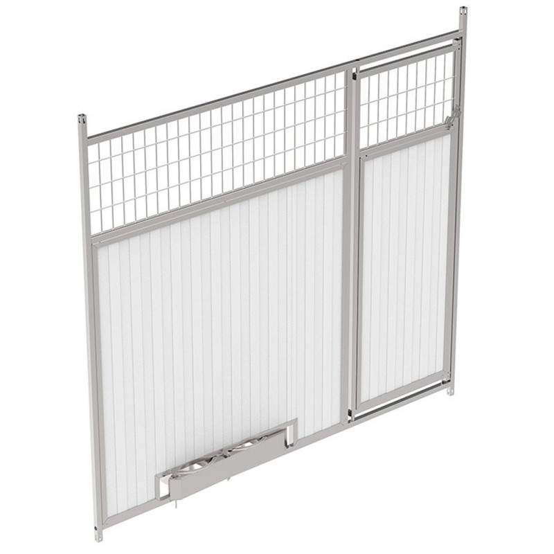 Mixed Front Dog Kennel 200x185 cm with Door and Rotating Feeder | Dog Kennel