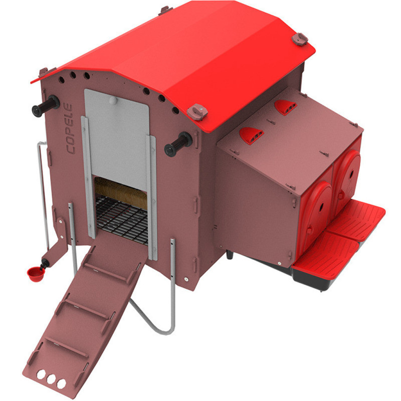 Mobile Chicken Coop with 7L Water Tank 73x83x105 cm | Capacity for 6-9 Laying Hens