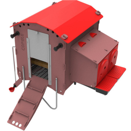 Mobiler Hühnerstall mit 7-Liter-Wassertank 73x83x105 cm | Kapazität für 6-9 Legehennen