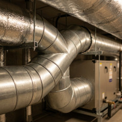 Acciaio zincato per distribuzione aria calda Ø100 mm | Condotti aria