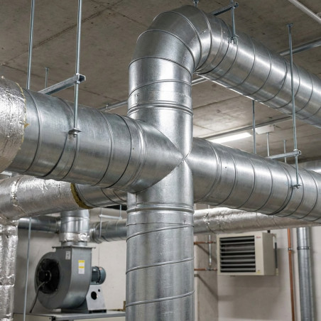 Cruz Acero Galvanizado Distribución Aire Caliente Ø125 mm | Conductos de Aire