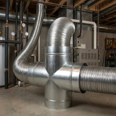 Galvanized Steel Cross Hot Air Distribution 2x125 mm 2x150 mm | Air Ducts