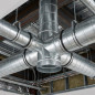 Conduits de distribution d'air chaud en croix en acier galvanisé 2x125 mm 2x150 mm |