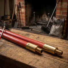 Tige de ramonage rouge professionnelle de 2 m | Nettoyage de cheminées et de conduits de fumée