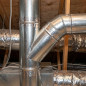 45° Galvanized Steel Tee for Hot Air Distribution, 3 Outlets Ø125 mm | Air Ducts
