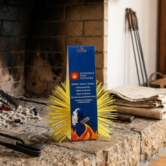 Erizo Deshollinador Redondo Nylon Ø20 cm Rosca M12/175 con Anilla | Limpieza Chimeneas