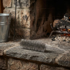 Escobillón Deshollinador Chimenea Acero 0,5 m Escobilla 20x3 cm | Limpieza Conductos