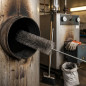 Boiler and Chimney Cleaning Brush, Steel, 1 m, Brush 13x3 cm | Professional Use
