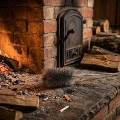 Escobillón Limpieza Calderas y Chimeneas Acero 1 m Escobilla 13x7 cm | Uso Profesional