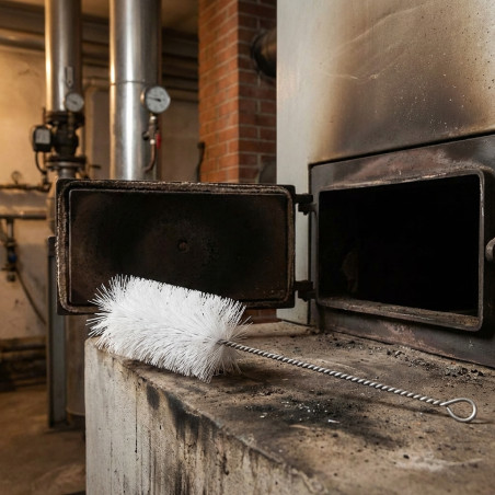 Boiler and Chimney Cleaning Brush Nylon 1 m Brush 13x4 cm | Professional Use