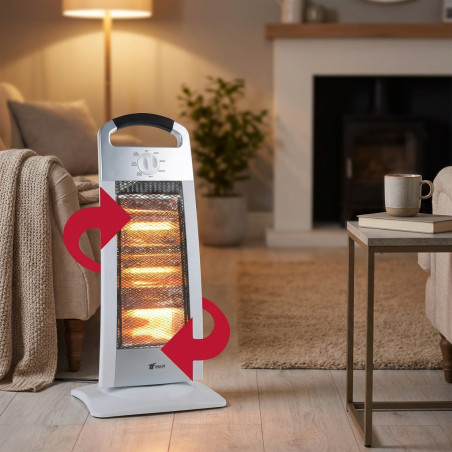Quartz Heater 400-800-1200W | Portable Electric Heater with Carrying Handle | Efficient and Safe Heating