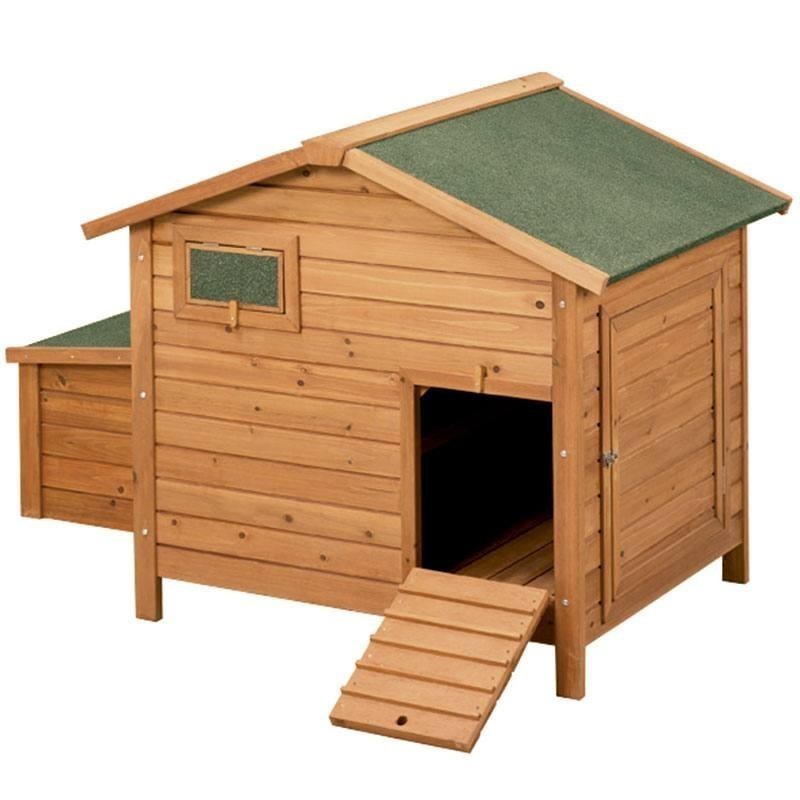Gallinero de madera Berlin 136x90x99 cm | Caseta de madera con nido elevado | Puerta lateral que permite el acceso al nido Gallinero de madera Berlin 136x90x99 cm | Caseta de madera con nido elevado | Puerta lateral que permite el acceso al nido