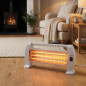 Aquecedor de quartzo com 3 níveis de potência (400-800-1200 W) | Aquecedor tubular de quartzo | Radiador com mecanismo anti-tomb Aquecedor de quartzo com 3 níveis de potência (400-800-1200 W) | Aquecedor tubular de quartzo | Radiador com mecanismo anti-tomb