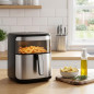 Friteuse à air chaud 10 litres | Friteuse à air chaud programmable 1700 W avec minuterie | Friteuse sans huile avec panneau tact