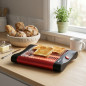 Tostapane da 300 W | Mini tostapane orizzontale piatto | Tostapane con vassoio raccogli briciole | 27,5x20,5x6 cm | Tutti i tipi