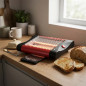 300-W-Brottoaster | Mini-Flachtoaster | Toaster mit Krümelschublade | 27,5 x 20,5 x 6 cm | Für alle Brotsorten geeignet