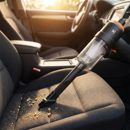 Rechargeable Handheld Vacuum Cleaner 0.1L | Mini Vacuum Cleaner for Cars, Closets and Small Areas | 34x14x5.5cm | USB Type-C Cha