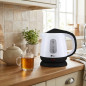 Bouilloire électrique en acier inoxydable 1 litre | Bouilloire avec filtre amovible | Théière électrique portable pour infusions