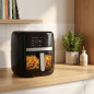 8-Liter-Heißluftfritteuse | Programmierbare 1700-W-Heißluftfritteuse mit Timer | Ölfreie Fritteuse mit Touchpanel