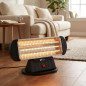 Quartz Heater with 3 Heat Settings (400-800-1200W) | Heater with Quartz Tubes | Radiator with Anti-Tip Protection