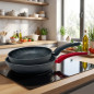 Set di 2 padelle in alluminio | Padella con base a induzione 22 cm - 26 cm | Rivestimento antiaderente effetto pietra Set di 2 padelle in alluminio | Padella con base a induzione 22 cm - 26 cm | Rivestimento antiaderente effetto pietra