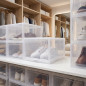 White Pull-Out Shoe Rack | Allows Easy and Quick Access to Shoes | Ventilation Holes for Footwear | 28x38x22 cm