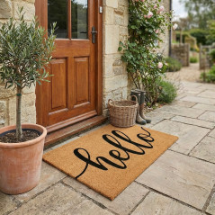 Tapete Hello Doormat 75x45 cm | Tapete antiderrapante e durável | Material flexível e reciclável | Ideal para a entrada de casa