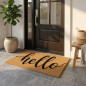 Tapis d'entrée Hello 75 x 45 cm | Antidérapant et résistant | Matière flexible et recyclable | Idéal pour l'entrée de la maison Tapis d'entrée Hello 75 x 45 cm | Antidérapant et résistant | Matière flexible et recyclable | Idéal pour l'entrée de la maison