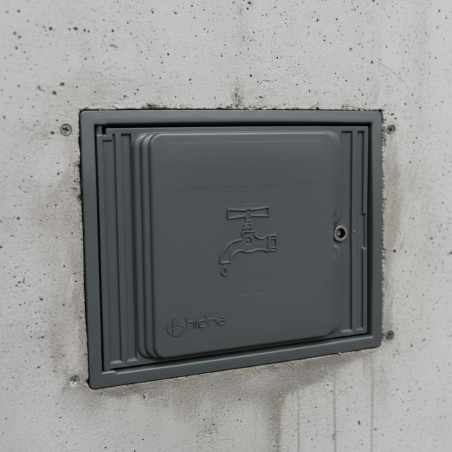 Gray Polypropylene Water Meter Door 35x45 cm | Cover with Frame for Flush Mounting