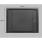 Tampa para medidor de água em polipropileno cinza, 35x45 cm | Tampa com moldura para instalação embutida