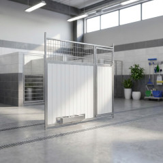 Niche mixte pour chien 200x185 cm avec porte et distributeur de nourriture rotatif |