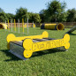 Pista de Salto em Distância Galvanizada para Agilidade Canina 90x64x32 cm | Percurso de Obstáculos para Cães