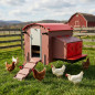 Mobile Chicken Coop with 7L Water Tank 73x83x105 cm | Capacity for 6-9 Laying Hens