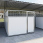 Canil misto frontal 200x185 cm com porta e comedouro giratório | Canil Canil misto frontal 200x185 cm com porta e comedouro giratório | Canil