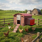 Poulailler mobile avec réservoir d'eau de 7 L 150 x 130 x 114 cm | Capacité pour 10 à 20 poules pondeuses