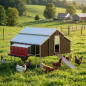 Pollaio mobile per galline allevate all'aperto 1,5x1,8 m | Pollaio da esterno per galline allevate all'aperto