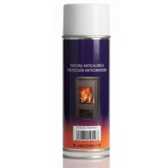 Vernice spray resistente al calore 400 ml Bianco opaco | Caminetti e stufe a pellet