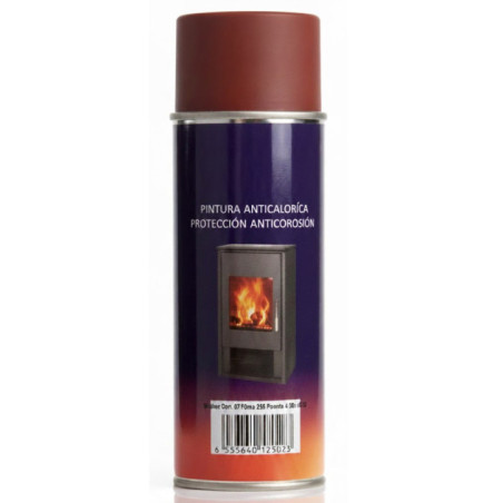 Pintura Anticalórica Aerosol 400 ml Rojo Mate | Chimenea y Estufa Pellet