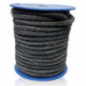 Rollo Junta Fibra Vidrio Redonda Negra 8 mm 25 m | Estanqueidad Estufas