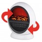 Aquecedor elétrico oscilante de 750W - 1500W com efeito de lenha decorativo e chama, 2 níveis de temperatura Aquecedor elétrico oscilante de 750W - 1500W com efeito de lenha decorativo e chama, 2 níveis de temperatura