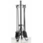 Juego de Accesorios para Chimenea de Hierro Forjado 66 cm antracita | Utensilios para Limpieza de Estufas y Chimeneas
