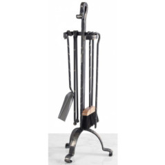 Juego de Accesorios para Chimenea de Hierro Forjado a mano 78 cm | Utensilios para Limpieza de Estufas y Chimeneas